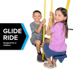 uper 10 Metal Swing Set with Saucer Swing Standing Swing Teeter-Totter Lifetime