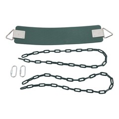 Outdoor EVA Soft Board Swing With Coated Chains Dark Green Easy To Install IQAK