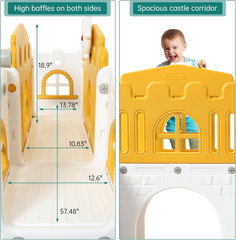Toddler Slide 8 in 1 Toddler Playset for Toddlers Age 1-3, Baby Playset for Indo