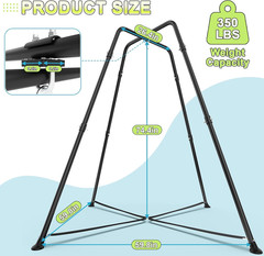 Swing Stand with Sensory Swing, Swing Frame with Pod Swing, X-Shaped Swing Set,