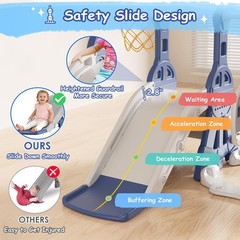 4 in 1 Toddler Slide and Swing Set, Kid Slide for Toddlers Age 1-2, Baby Slid…