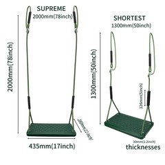 Heavy Duty Swing Seat, Non Slip Tree Swing Set with Adjustable Rope, Playgrou…