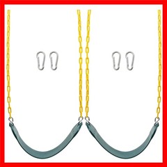 2PCS Swings Seats Heavy Duty with 66″ Chain, Playground Swing Set Accessories…