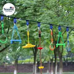 3-Pack Kids Ninja Monkey Bars – Trapeze Swing Bars for Ninja Obstacle Course Att