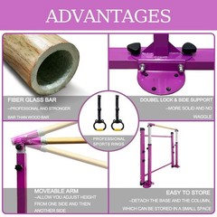 Gymnastics Kip Bar for Home Indoor Training,Horizontal Bar for Kids Girls Jun…