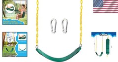 Convertible Plastic Swing Seat with Snap Hooks and 66” Chains – Kids’ Delight!