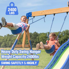 Heavy Duty Swing Hangers Kit with Bearings for Indoor/Outdoor Use – 8PCS Black