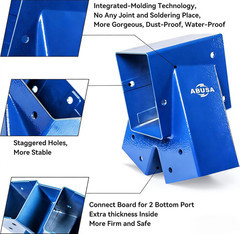 Heavy Duty Children Set Hardware Replacement Kit Including 2 Blue Swing Brackets