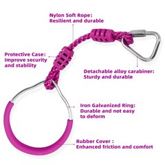 7 Colorful Ninja Ring Fitness Gymnastic Ring Outdoor Backyard Playground Trai…