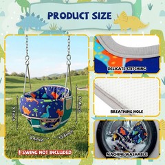 3 Pcs Swing Cushion Baby Swings Outdoor Seat Insert Pad with Full Bucket Seat…