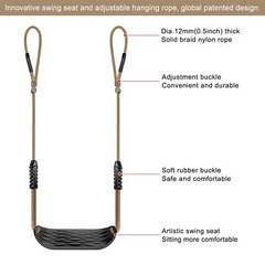 SELEWARE Plastic Swing Seat, Non Slip Tree Swing Set with Adjustable Rope and…