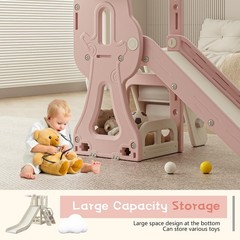 Toddler Slide,Kids Climber Slide with Storage Space and Non-Slip Steps,Indoor…
