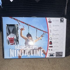 Slackers NinjaLine Outdoor Backyard Ninja Obstacle Course Kit, Ages 5+