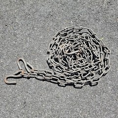 Pair Vintage 8ft Swing Playground Swingset Chain Outdoor S Hook Galvanized Steel