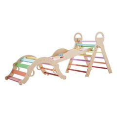Uimoso 9-in-1 Toddler Climbing Set with Xylophone and Rainbow Design