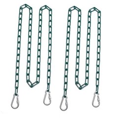2 Swing Chains Heavy Duty (63″) Fully Plastic Coated with 4 63inch-2Pack Green