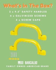 Playground Safety Handles – Outdoor Grab Handle Bars, Plastic Tree House Yellow