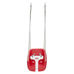 Little Tikes 2-in-1 Snug ‘n Secure Baby Toddler Swing High Back T-Bar Red