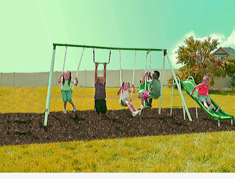 Heavy Duty Swing Set Large Metal Toddler Outdoor Porch Patio Big Safe