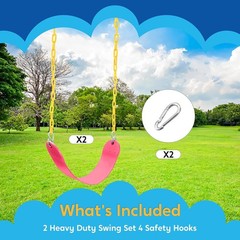 Heavy Duty Swing Seat Replacement 2 Pack Pink EVA Plastic Playground Accessories