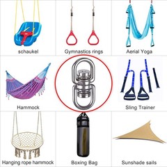 SELEWARE Bearing Swing Swivel with 2 Carabiners, 360° Rotational Device Hanging