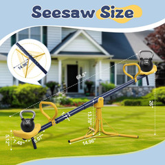 Seesaw for Kids Outdoor, Heavy Duty 250LB 360° Rotating Seesaw Outdoor Teeter To