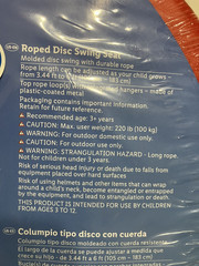 New Playtive Rope Disc Swing Seat Red 3+