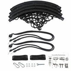 48″ Largest Web Tree Swing Set 360° Rotate Adjustable Hanging Ropes for Kids