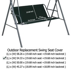 Upgraded Outdoor Swing Seat Cover Patio Swing Cover Chair Bench Heavy Duty Ca…