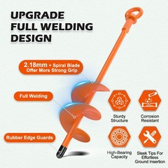4 Pack 18″ Fully Welded Ground Anchors Shed Anchor Kit with 1/8″ Galvanized C…