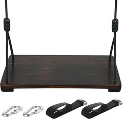 Wooden Swing Seat, Outdoor Swing Set Accessories for Backyard, Height Adjusta…