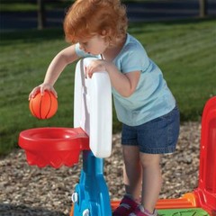 Indoor Slide Play Gym Toddler Kids Children Fun Basketball Hoop Climber Learning