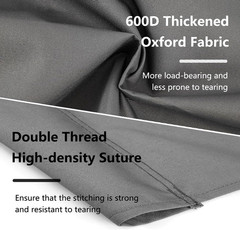 Outdoor Swing Seat Replacement Cover 3 Seater Waterproof Oxford Fabric Gray