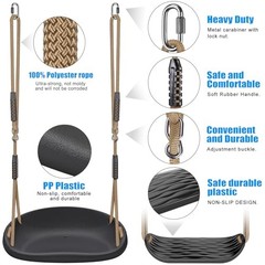 2 Pack Heavy Duty Plastic Swing Seats with Black a + Black B – 2 Pack