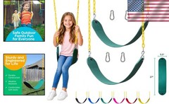 Weather-Resistant Swing Seat Replacement – 2 Pack for Safe Family Play in Green