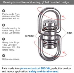 Innovative 360° Rotational Swing Swivel – Perfect for Kids & Outdoor Activities