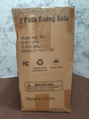 SUNCITY 2 Pack Swing Set, Swing Seat and Tree Climbing Rope Swing