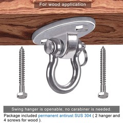 Heavy Duty Swing Hangers – Set of 2 Stainless Steel Hooks for Hammock, Yoga, …