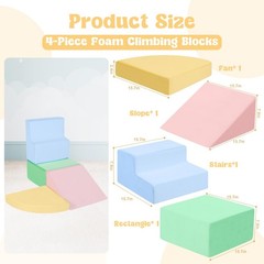 Climbing Toys for 1 Year Old, Foam Baby Climbing Blocks for Toddlers, 4-Piece…