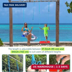 Adjustable Tree Swing Rope (2 Pack) Tree Swing Straps – Suitable for Outdoor Swi