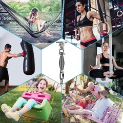 Hammock Chair Hanging Kit, Stainless Steel Bearing Swing Hanger with Heavy Du…