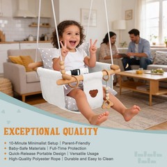 Talecogear Baby Swing – Outdoor & Indoor, Cozy Toddler Swing for Backyard, Ha…