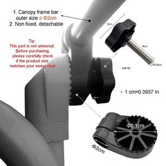 Garden Swing Plastic Fittings (Type 2) to Attach Canopy Frame to Swing Frame,…