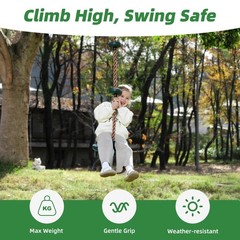 Climbing Rope Disc Swing for Kids Outdoor‌ – Heavy Duty ‌Tree Swings‌ with No…