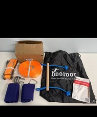 hooroor Slackline Pulley with 52FT Zip Line Monkey Bar Warrior Obstacle Course