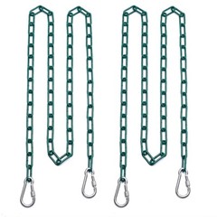 2 Swing Chains Heavy Duty (83″) Fully Plastic Coated with 4 Free Quick Links …