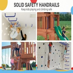 17.3 Inch Safety Playground Handles Metal Indoor Outdoor Climbing Monkey Bars…