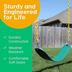 Swing for Outdoor Swing Set – Swing Seat Replacement Kit with 1 Pack Green