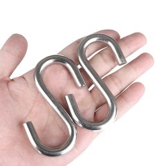 15 PCS 304 Stainless Steel S Hooks 3.2 Inch 5/16 Inch Thick Heavy Duty S Hook…