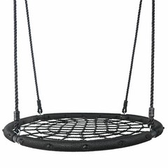 48″ Largest Web Tree Swing Set 360° Rotate Adjustable Hanging Ropes for Kids